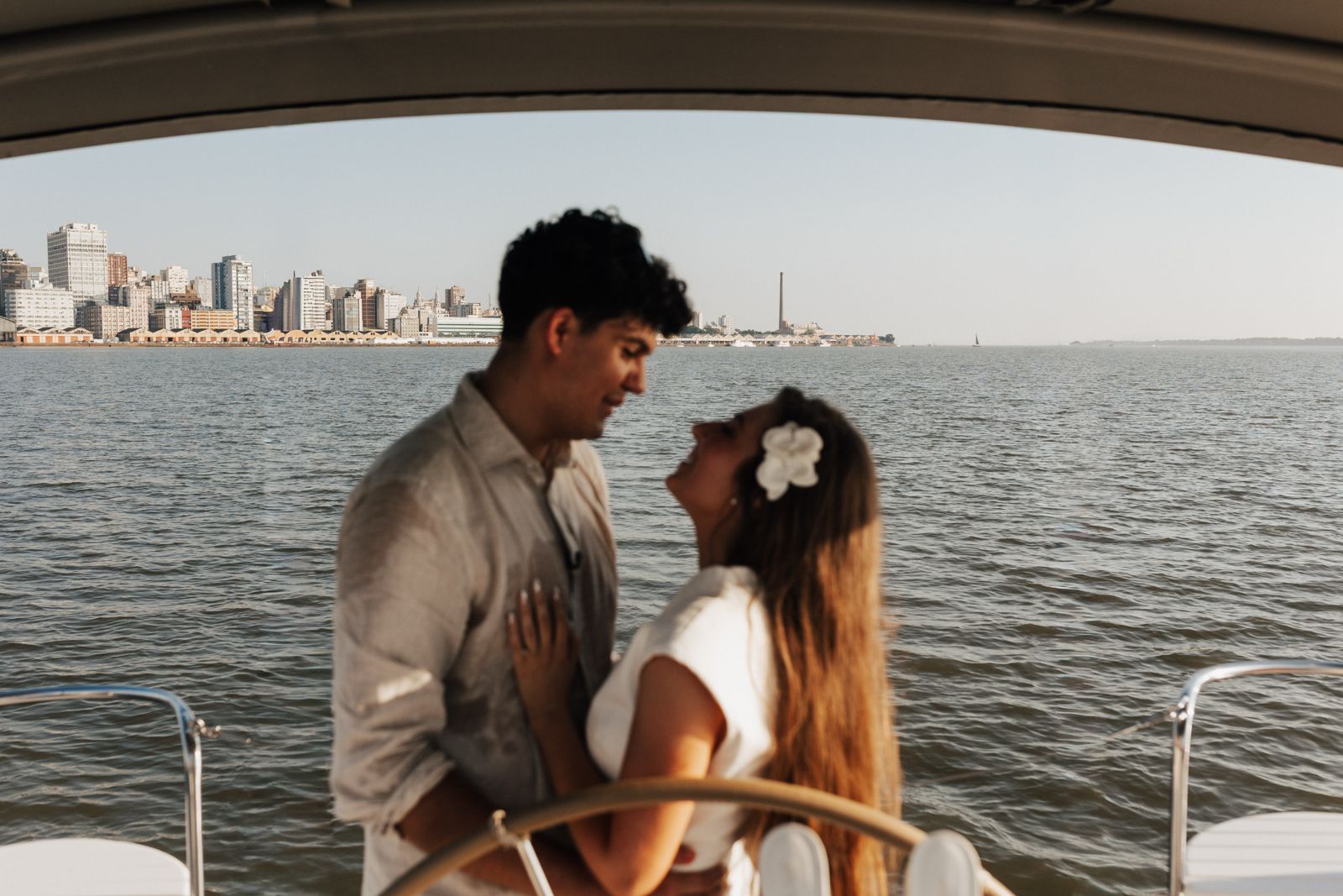 Casal no barco